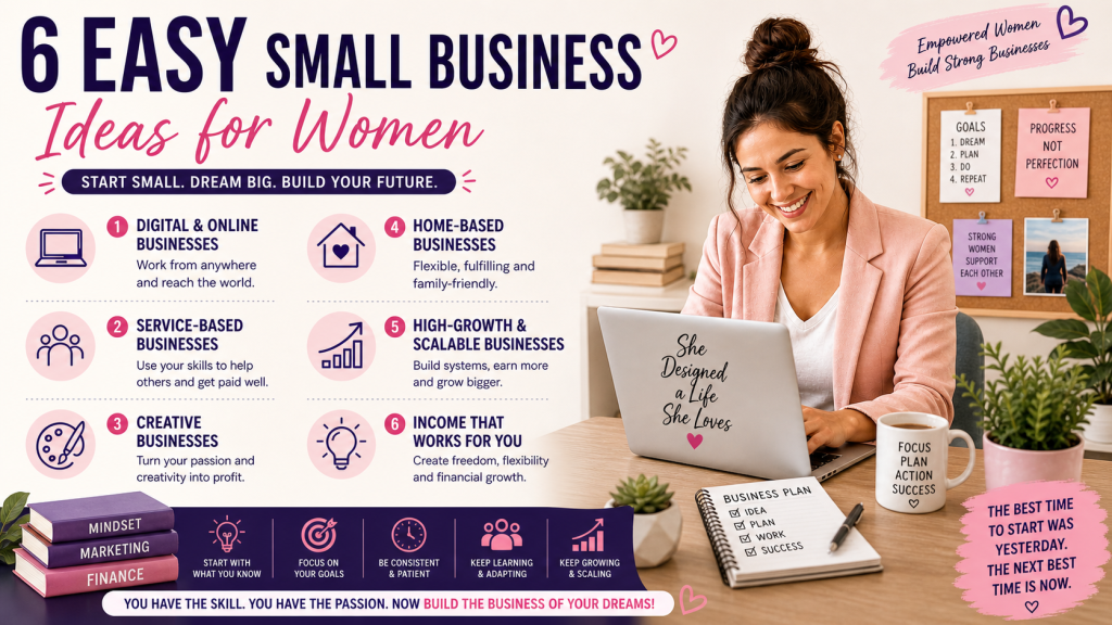 6 Easy Small Business Ideas for Women