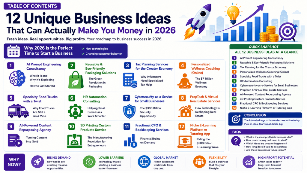 12 Unique Business Ideas