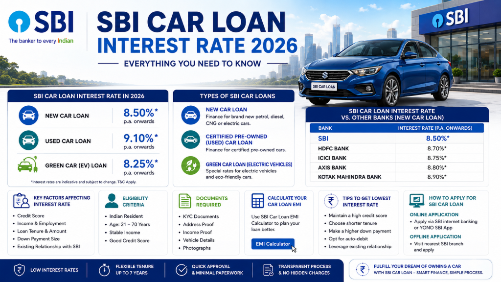 SBI Car Loan Interest Rate 2026